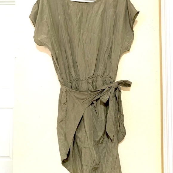 YOINS Self-tie Round Neck Short sleeves Dress M - Picture 3 of 11